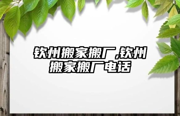 欽州搬家搬廠,欽州搬家搬廠電話