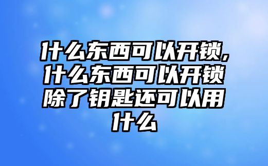 什么東西可以開鎖,什么東西可以開鎖除了鑰匙還可以用什么