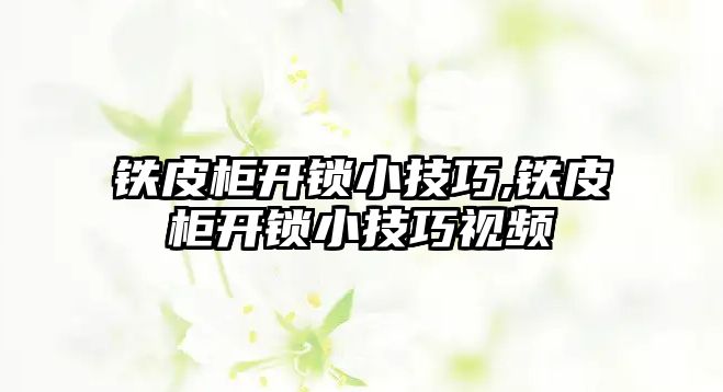 鐵皮柜開鎖小技巧,鐵皮柜開鎖小技巧視頻