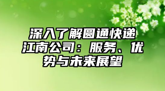 深入了解圓通快遞江南公司：服務(wù)、優(yōu)勢與未來展望