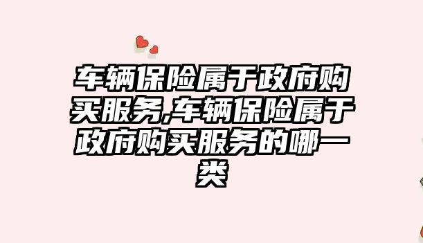 車輛保險屬于政府購買服務,車輛保險屬于政府購買服務的哪一類