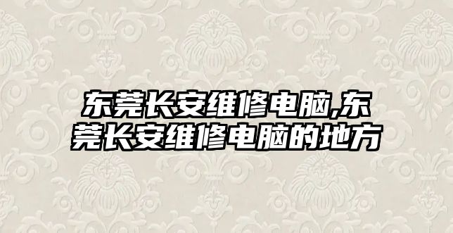 東莞長安維修電腦,東莞長安維修電腦的地方