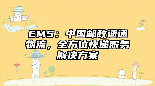 EMS：中國郵政速遞物流，全方位快遞服務解決方案