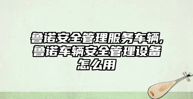 魯諾安全管理服務(wù)車輛,魯諾車輛安全管理設(shè)備怎么用