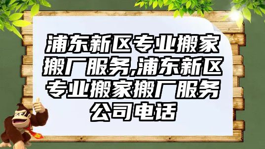 浦東新區專業搬家搬廠服務,浦東新區專業搬家搬廠服務公司電話