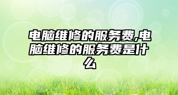 電腦維修的服務費,電腦維修的服務費是什么