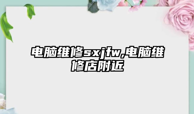 電腦維修sxjfw,電腦維修店附近