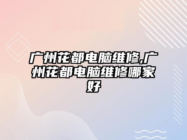 廣州花都電腦維修,廣州花都電腦維修哪家好