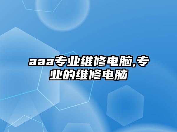 aaa專業(yè)維修電腦,專業(yè)的維修電腦