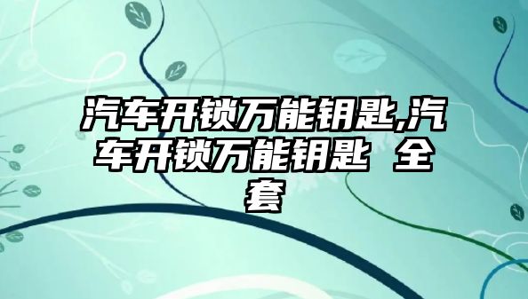 汽車開鎖萬能鑰匙,汽車開鎖萬能鑰匙 全套