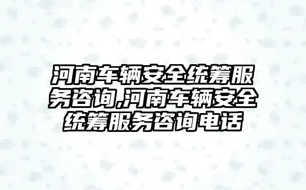 河南車輛安全統籌服務咨詢,河南車輛安全統籌服務咨詢電話