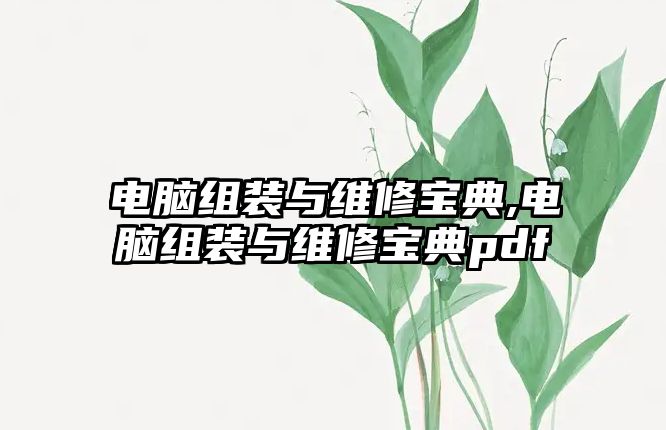 電腦組裝與維修寶典,電腦組裝與維修寶典pdf