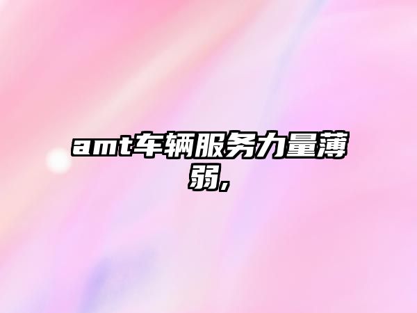 amt車輛服務力量薄弱,