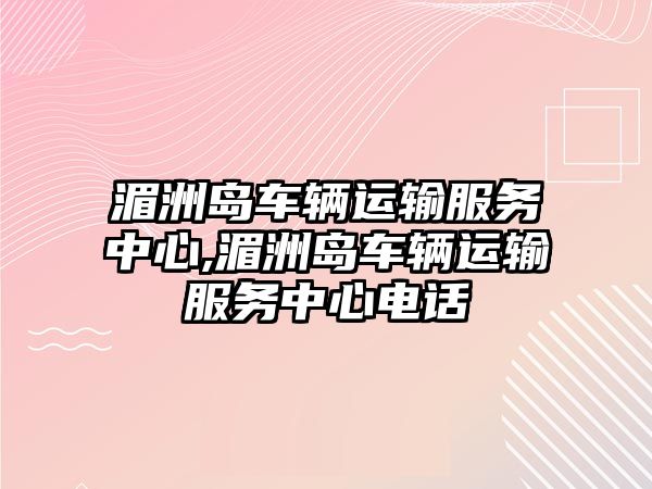 湄洲島車輛運輸服務中心,湄洲島車輛運輸服務中心電話