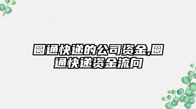 圓通快遞的公司資金,圓通快遞資金流向