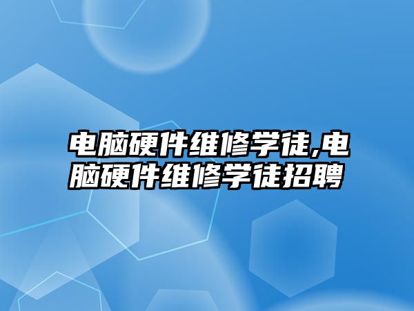 電腦硬件維修學徒,電腦硬件維修學徒招聘