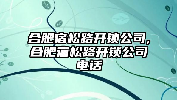 合肥宿松路開鎖公司,合肥宿松路開鎖公司電話