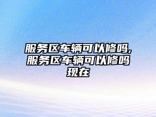 服務(wù)區(qū)車輛可以修嗎,服務(wù)區(qū)車輛可以修嗎現(xiàn)在