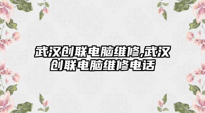 武漢創(chuàng)聯(lián)電腦維修,武漢創(chuàng)聯(lián)電腦維修電話(huà)