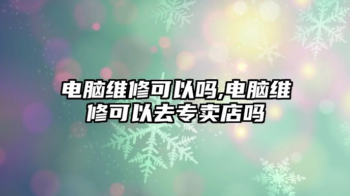 電腦維修可以嗎,電腦維修可以去專賣店嗎