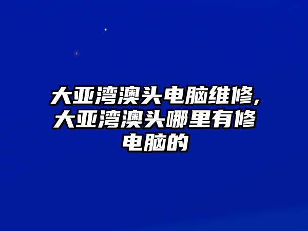 大亞灣澳頭電腦維修,大亞灣澳頭哪里有修電腦的