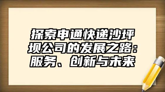 探索申通快遞沙坪壩公司的發(fā)展之路：服務(wù)、創(chuàng)新與未來