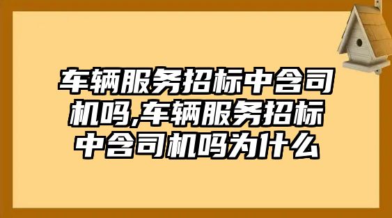 車輛服務招標中含司機嗎,車輛服務招標中含司機嗎為什么