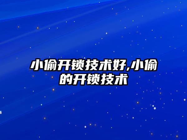 小偷開鎖技術好,小偷的開鎖技術