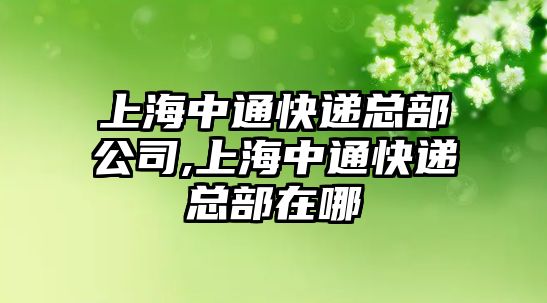 上海中通快遞總部公司,上海中通快遞總部在哪