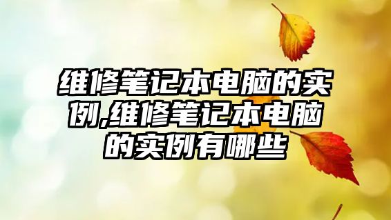 維修筆記本電腦的實例,維修筆記本電腦的實例有哪些