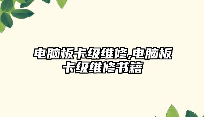 電腦板卡級維修,電腦板卡級維修書籍