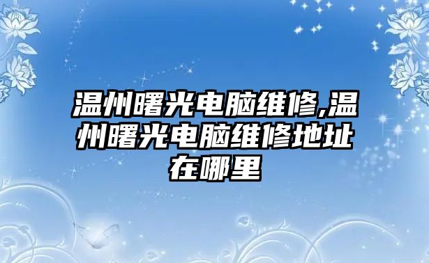 溫州曙光電腦維修,溫州曙光電腦維修地址在哪里