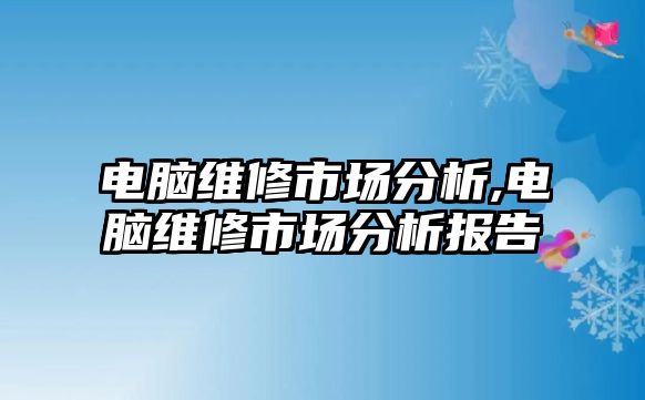 電腦維修市場分析,電腦維修市場分析報告