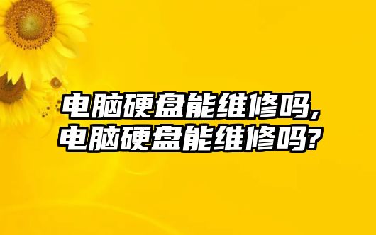 電腦硬盤能維修嗎,電腦硬盤能維修嗎?