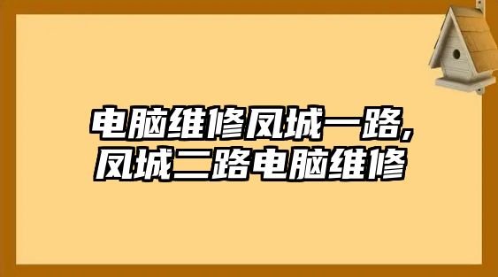 電腦維修鳳城一路,鳳城二路電腦維修