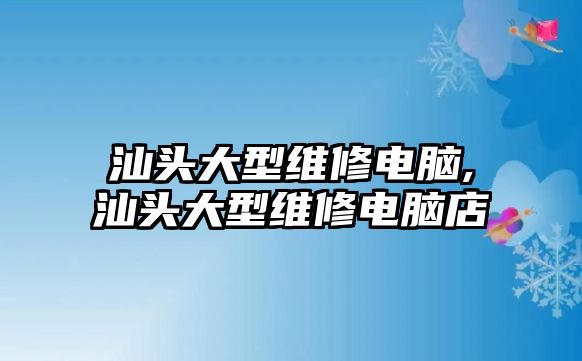 汕頭大型維修電腦,汕頭大型維修電腦店