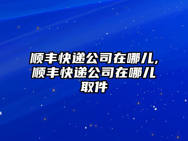 順豐快遞公司在哪兒,順豐快遞公司在哪兒取件