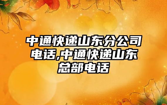 中通快遞山東分公司電話,中通快遞山東總部電話