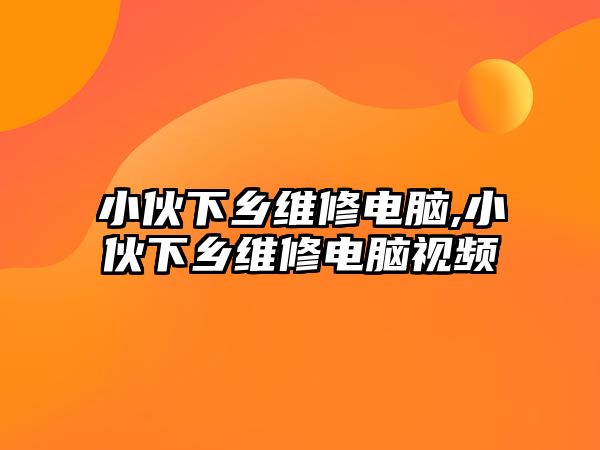 小伙下鄉維修電腦,小伙下鄉維修電腦視頻