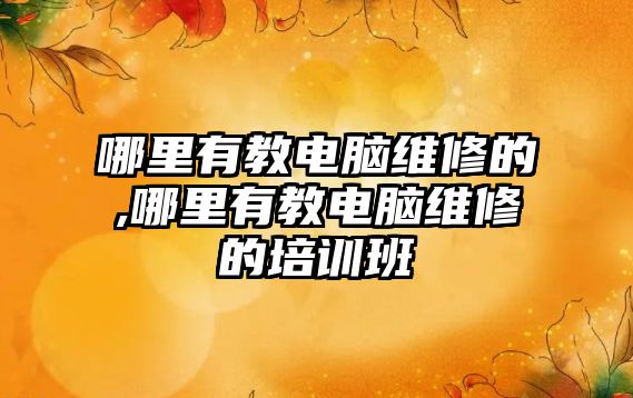 哪里有教電腦維修的,哪里有教電腦維修的培訓班