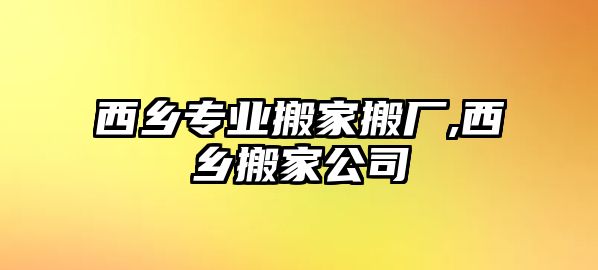 西鄉(xiāng)專業(yè)搬家搬廠,西鄉(xiāng)搬家公司