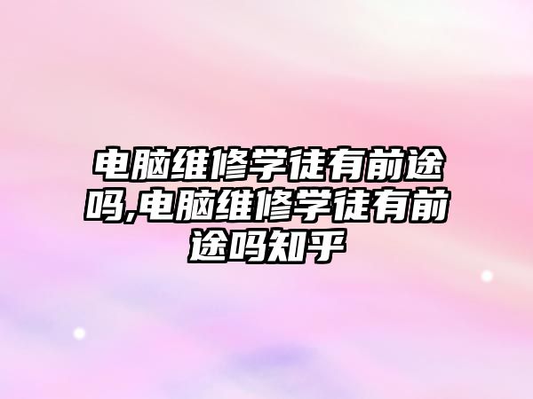 電腦維修學徒有前途嗎,電腦維修學徒有前途嗎知乎