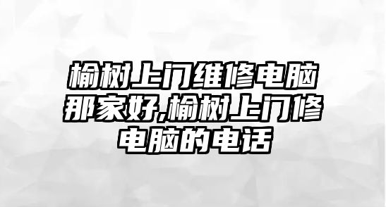 榆樹上門維修電腦那家好,榆樹上門修電腦的電話