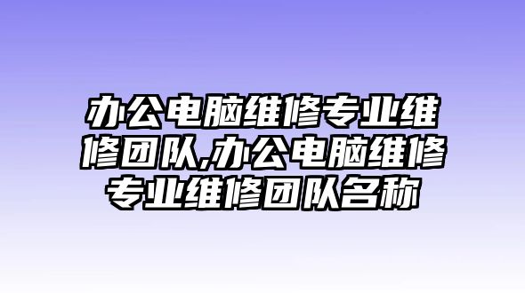 辦公電腦維修專業維修團隊,辦公電腦維修專業維修團隊名稱