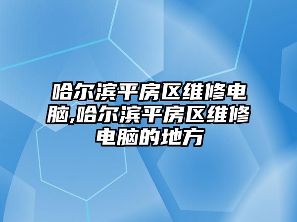 哈爾濱平房區(qū)維修電腦,哈爾濱平房區(qū)維修電腦的地方