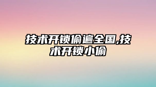 技術開鎖偷遍全國,技術開鎖小偷