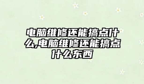 電腦維修還能搞點什么,電腦維修還能搞點什么東西