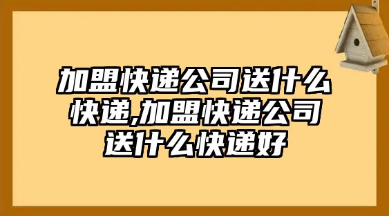 加盟快遞公司送什么快遞,加盟快遞公司送什么快遞好