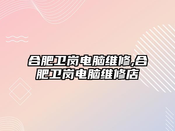 合肥衛崗電腦維修,合肥衛崗電腦維修店