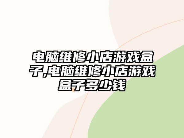 電腦維修小店游戲盒子,電腦維修小店游戲盒子多少錢